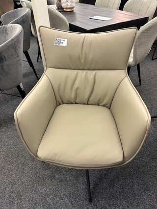 4x Eetkamerstoel Jonas, leer, taupe